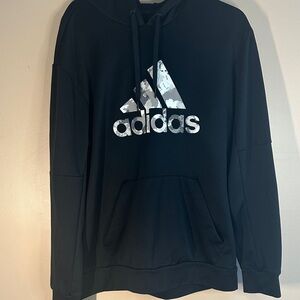 Adidas Men's Black Hoodie with Logo